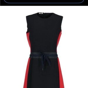 Miu Miu Black and Red Midi Dress